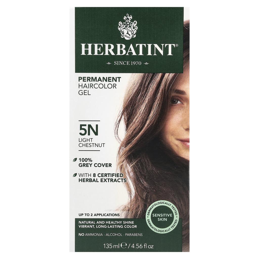 Permanent Color Gel, 5N, Light Chestnut, 135Ml(4.56Fl Oz)