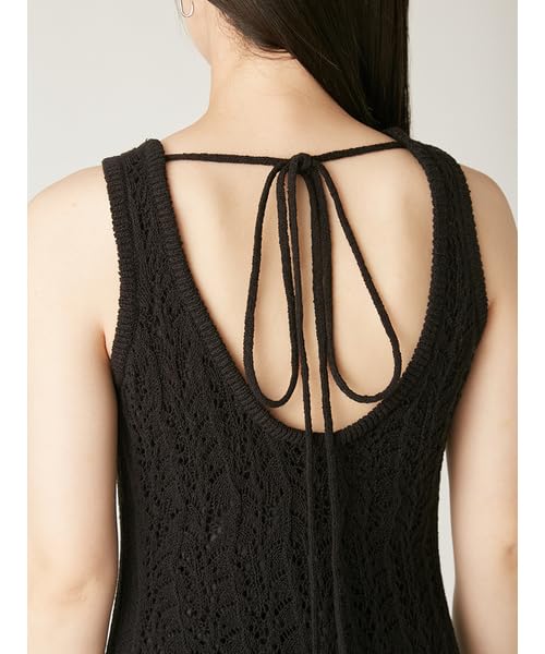 FRAY Mesh Lace Knit Black I.D. Women's Ame-Sli Dress, FWNO252013,