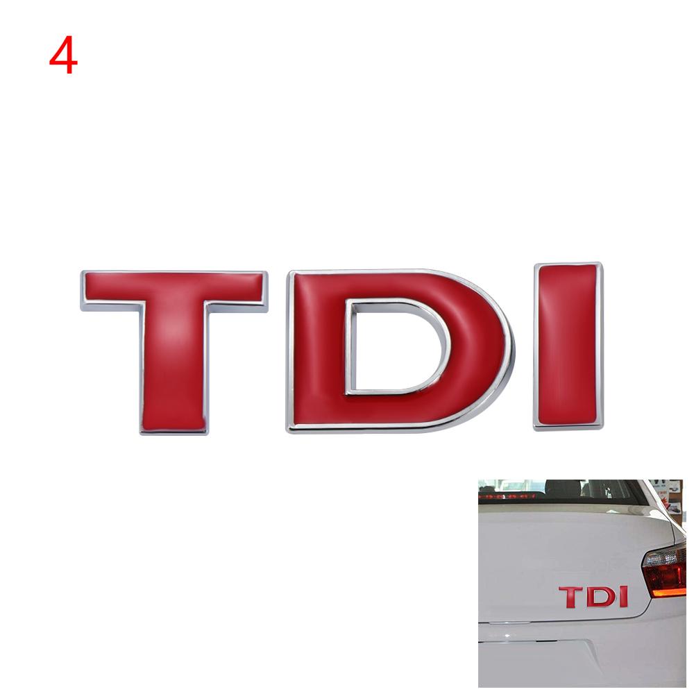 Emblema Badge DIY TDI 3D Decalcomania Auto Cofano Bagagliaio Adesivo Auto Portellone Veicolo