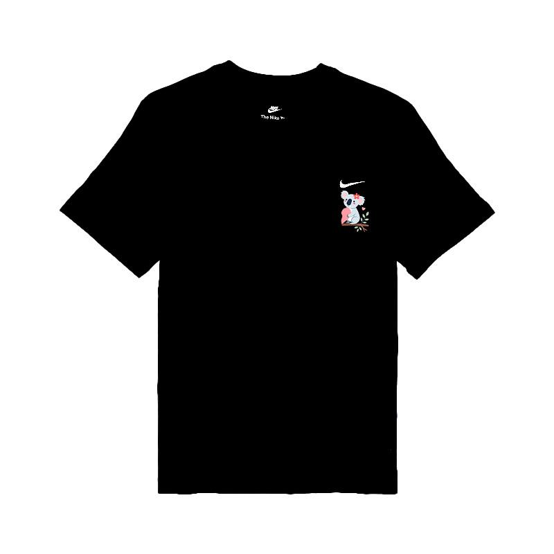 Nike Sportswear Animal Design Outdoor Breathable Embroidered Logo Crew Neck Casual Straight Fit Short Sleeve T-Shirt BV0508-010(TEAM702-BV9)