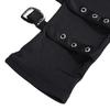 Women Half Finger Metal Buckle Belt Rivet Punk Hip Hop Party Cosplay Dance Mitten Black Fingerless Milk Silk Glove Cuff R46