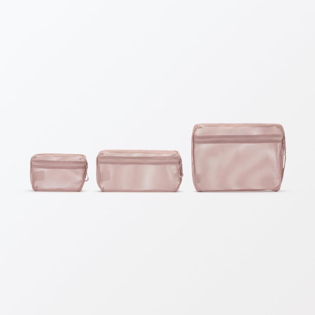 Muji 3D Mesh Case Pink L 21×27×5cm 84730337