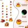 KatchOn, Happy Thanksgiving Hanging Garland - Pack of 8 | Fall Party Decorations, Thanksgiving Garland Ceiling Wall Hanging Decor for Home,