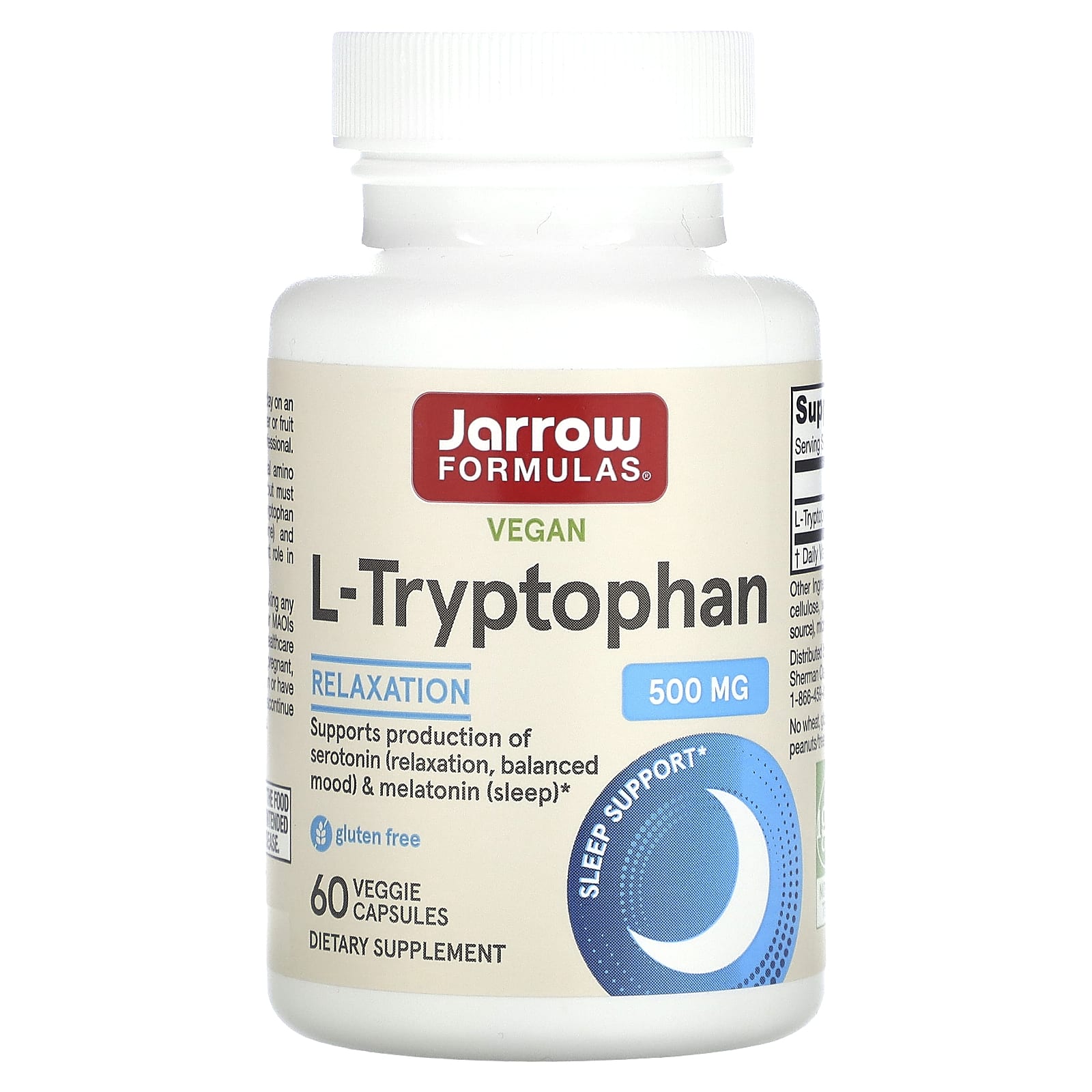 

Jarrow Formulas, L-Tryptophan, 500 mg, 60 Tablets
