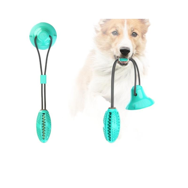 1PC Dog Toys with Suction Cups, Pull Ropes, Food-dispensing Balls, and TPR Pet Teething Toys.