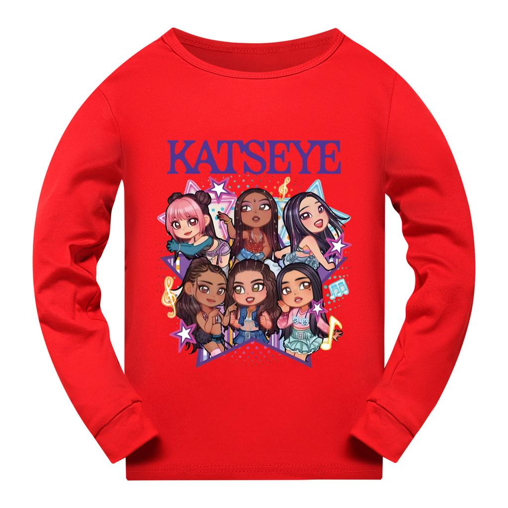 5301 Kids Girls KATSEYE Print Home Long Sleeves T-Shirt