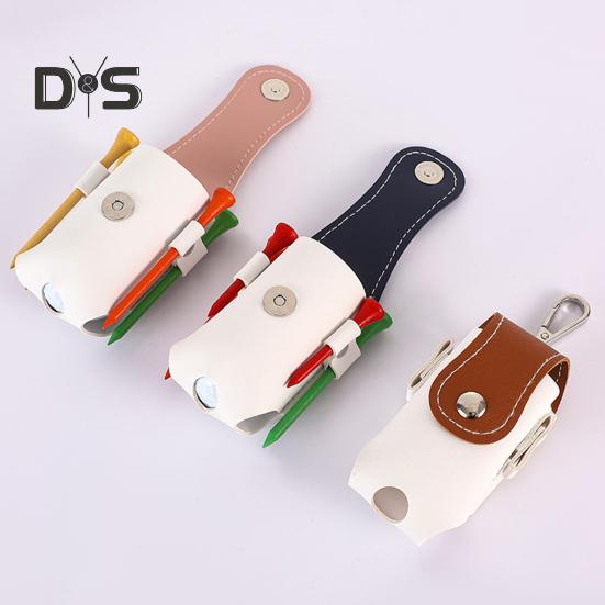 Miniaturowa torba golfowa na talię, przenośna, sztuczna skóra, uchwyt na piłki golfowe, pokrowiec na piłki, akcesoria golfowe dla golfistów, mężczyzn i kobiet