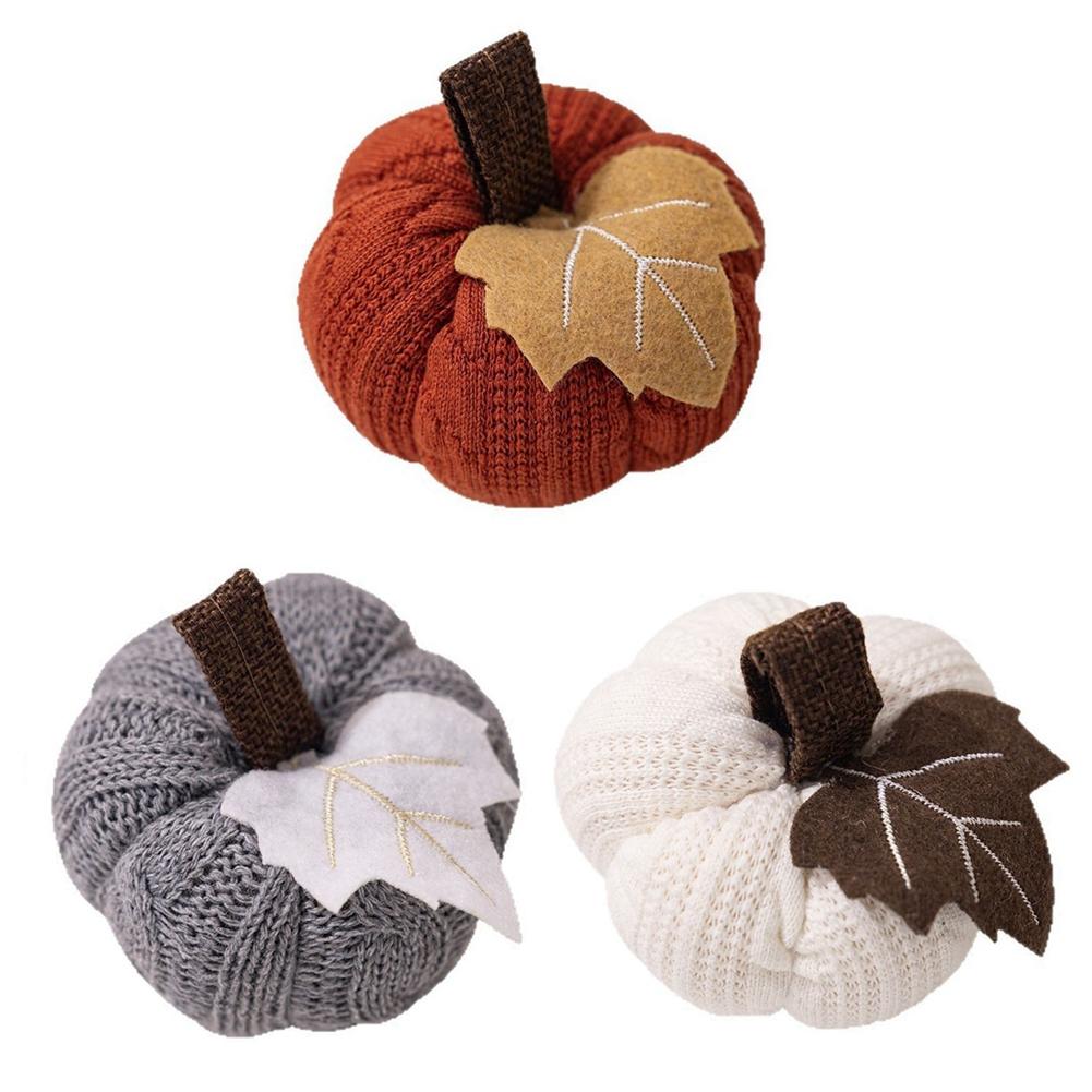 

3pcs Thanksgiving Day Ornament Fabric Pumpkin Pendant