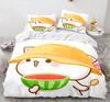 Peach Cat Bedding Quilt Cover Set 3Pcs Bedding Set Goma Cute Cats Duvet Cover Infantil Bedclothes Single Double Queen King Size
