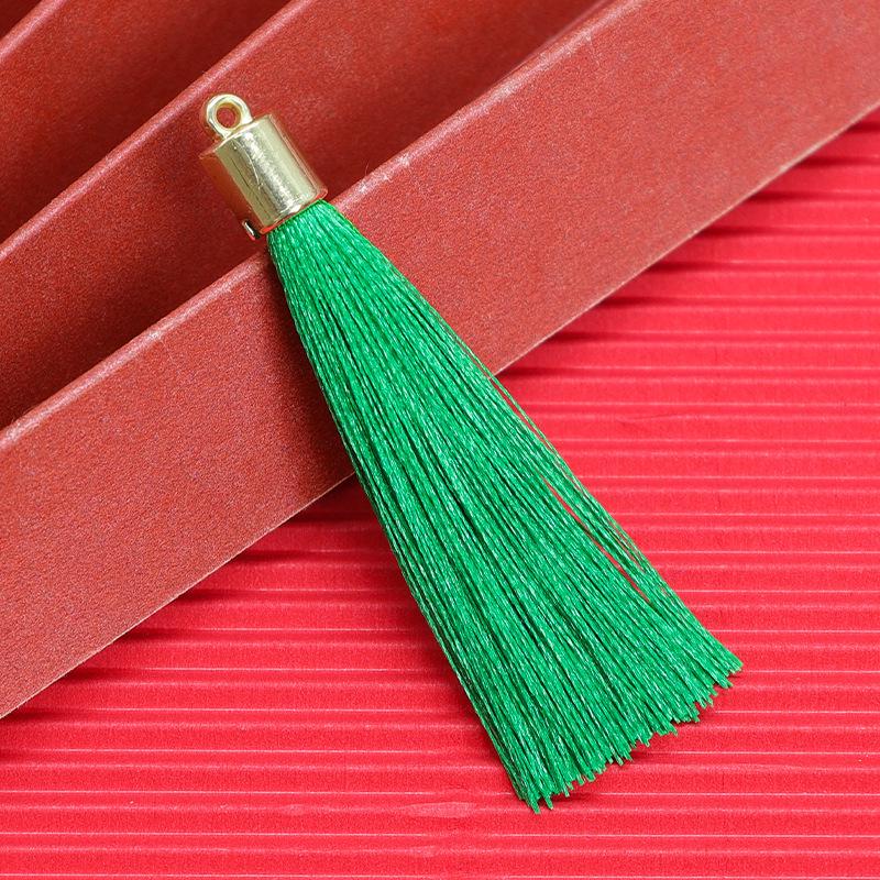 Gold Tassel Hat Pendant: 6cm Festive Spike for DIY Hair Ornaments, Earrings, or Bookmark Accessories.