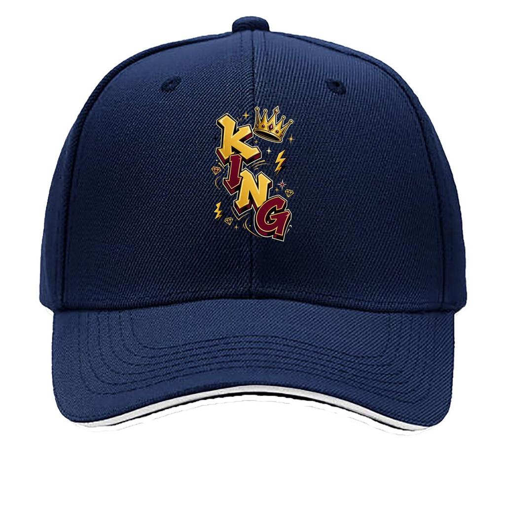 Royal Crown Street Lettering Emblem Sandwich Baseball Cap Sun Cap Outdoor Workouts Hat