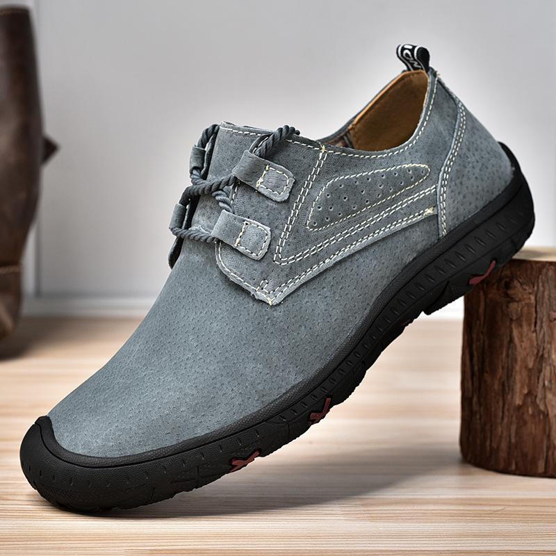 Men s Cross-Border Outdoor Hiking & Climbing Shoes - Breathable, Thick-Soled, Low-Top Spring/Autumn Travel Footwear 39 серый