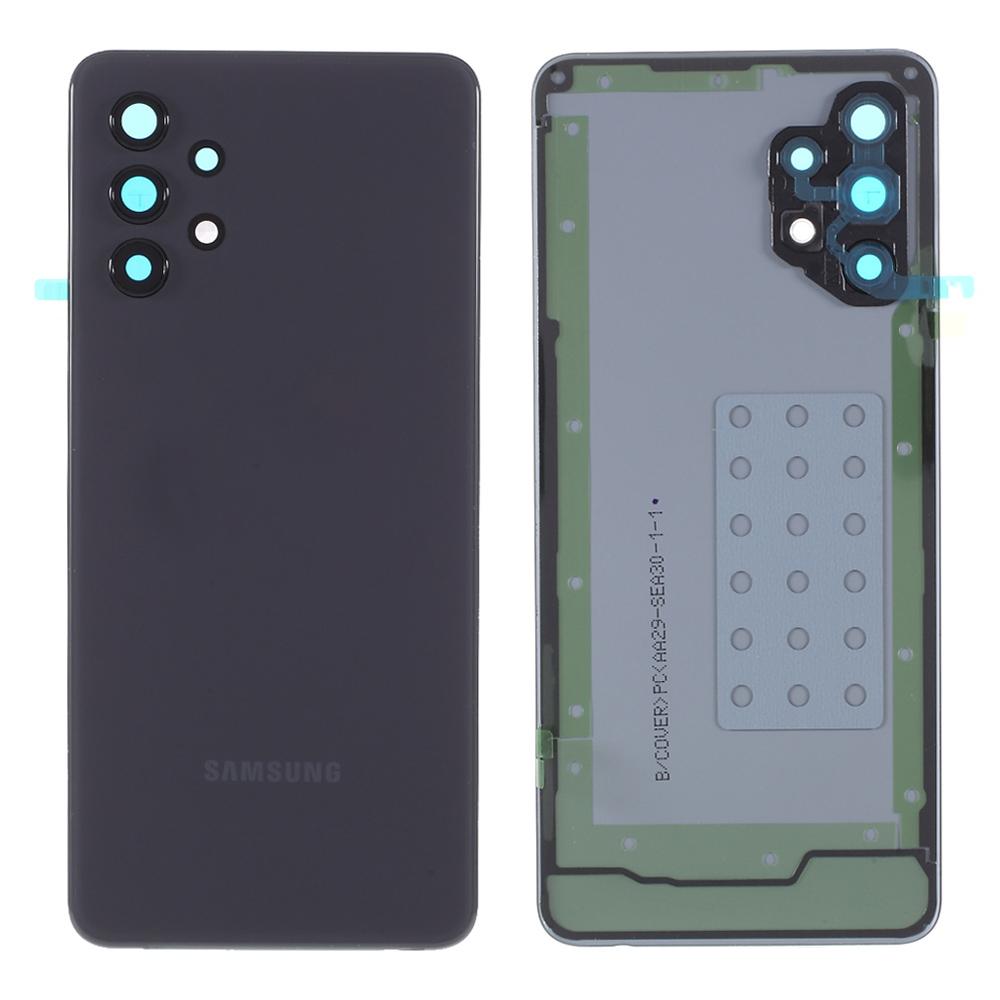 

OEM Back Battery Housing Cover with Adhesive Sticker Rear Camera Lens Cover for Samsung Galaxy A32 4G (EU Version) A325 Black