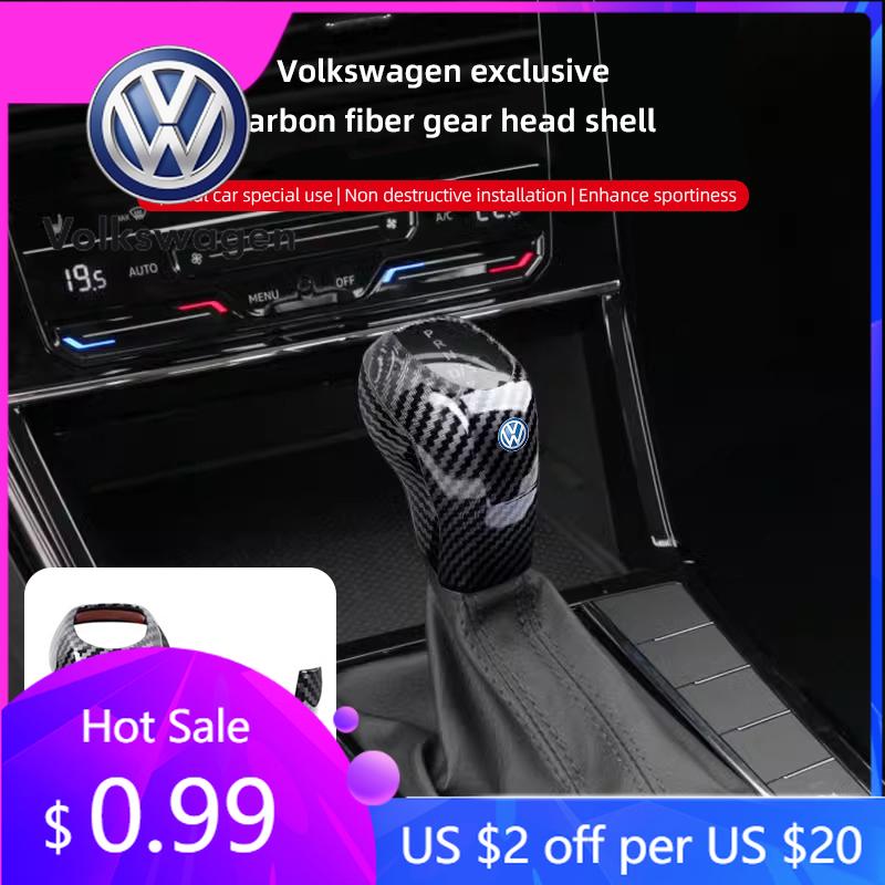 2026 Hot For Volkswagen VW Car Gear Shift Knob Handle Cover Sticker Decoration Accessories For VW Polo Golf Passat Tiguan Arteon