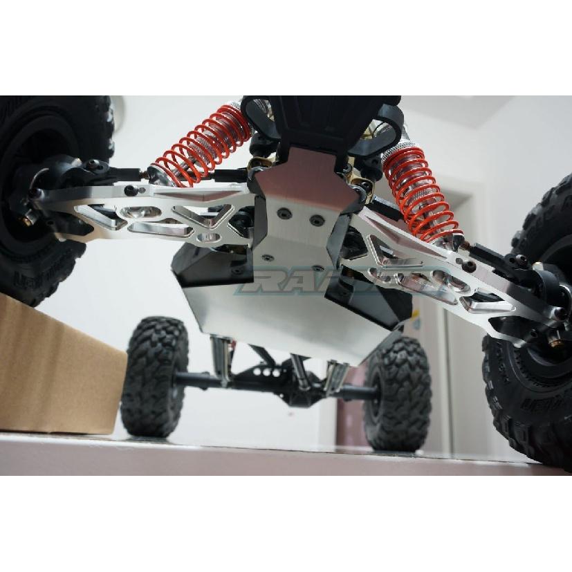 Stainless Steel Chassis Protector Guard Rear Axle Skid Plate (2pcs) for Axial 1/10 YETI 90025 90026 90050