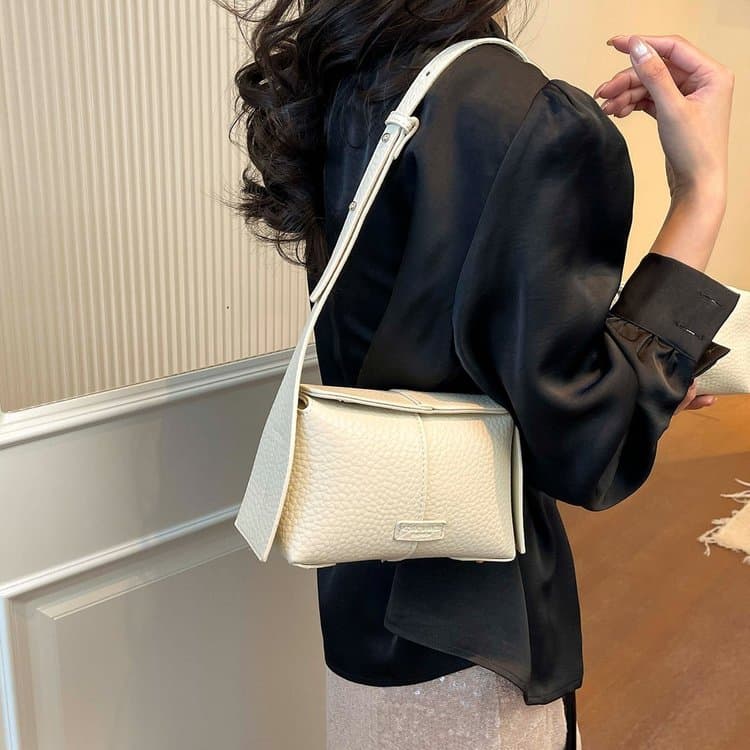 Lychee Metal Clip Crossbody Bag Women's Shoulder Bag