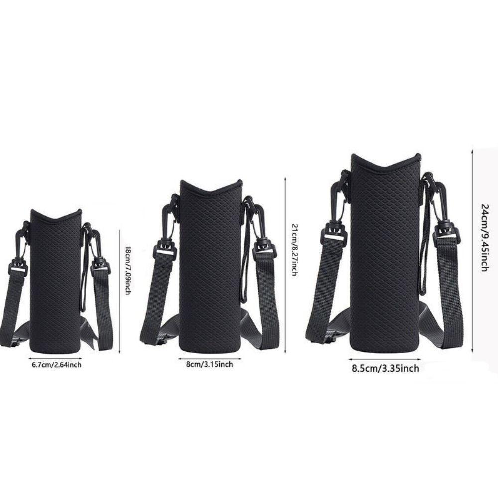 2pcs Neoprene Water Bottle Sleeve Plaid Texture Insulated Water Bottle Bag  Camping