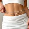 Böhmische Reiskornperlen Schildkröte Seestern Anhänger Taillenkette für Damen Sexy Bikini Mehrschichtige Bauchkette Sommer Strand Körper Schmuck