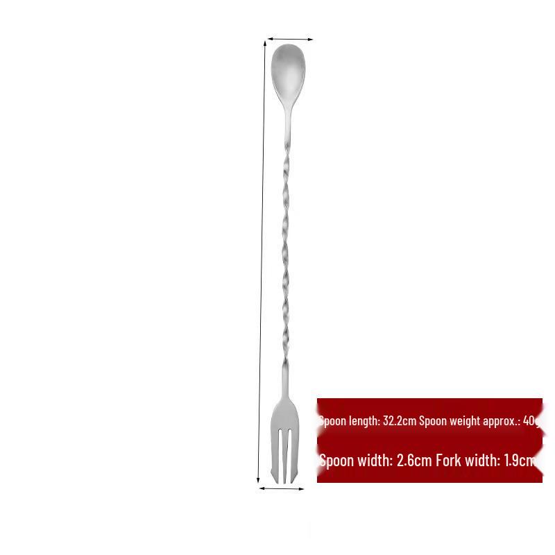 304 Stainless Steel Long Handle Double Head Bar & Coffee Stirring Spoon