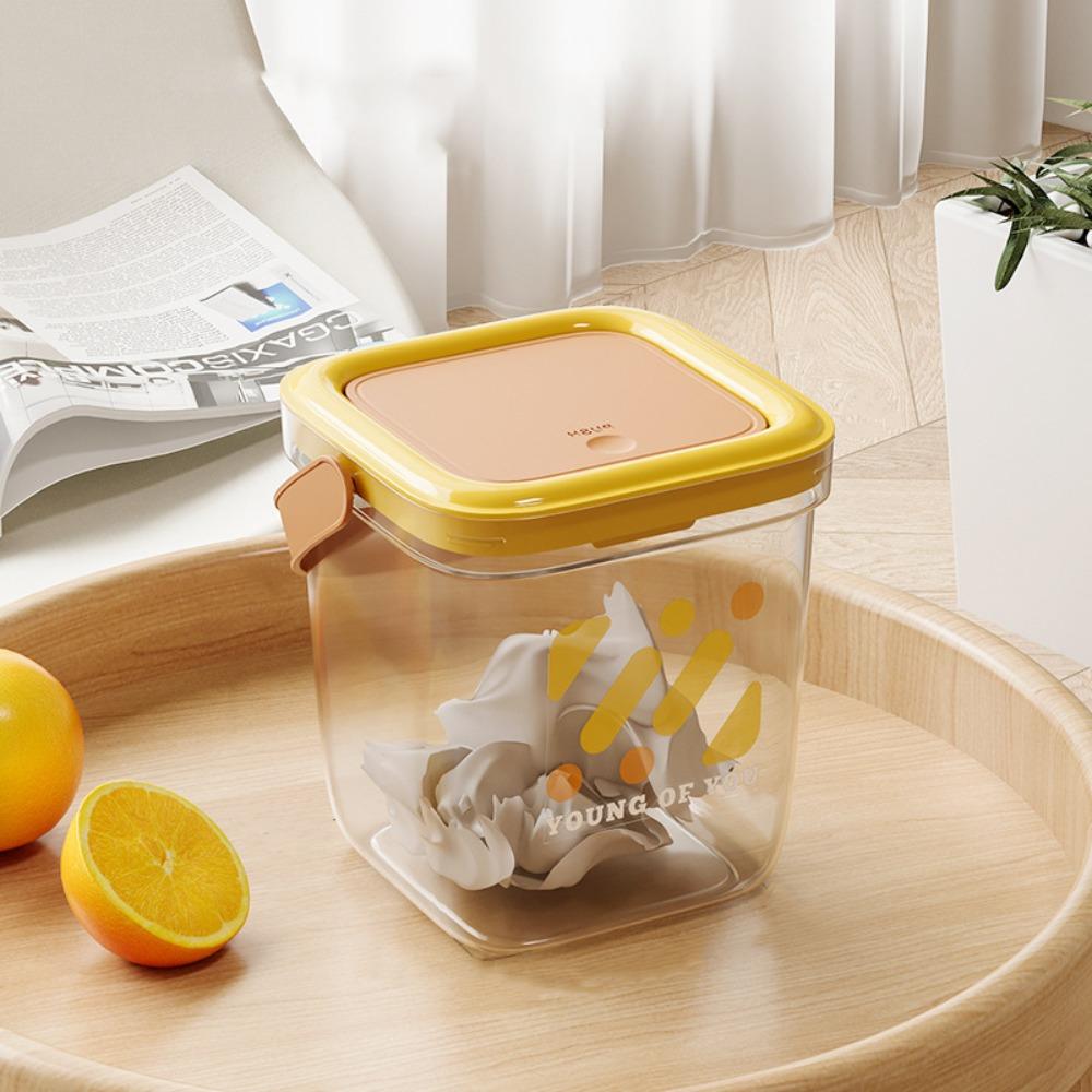 

Thickened Table Garbage Bin Mini Waste Paper Storage Box Hand-Held Bin Household Use жёлтый