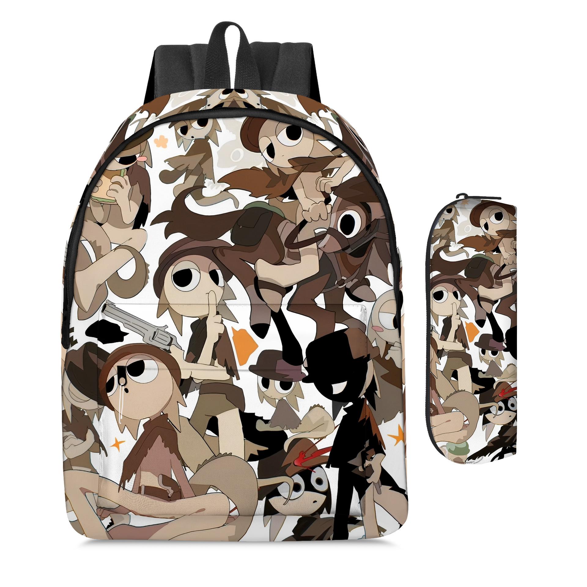 

Rhythm Box-sprunki School Bag Elementary School Students Grades 4-5 Lightweight Large Capacity Ridge Protection Cartoon Anime Backpack as the picture