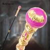Golden Pink Luxury Round Handle Fashion Stick for Party Decorative Walking Cane Elegant Crosier Knob Walking Stick 93cm