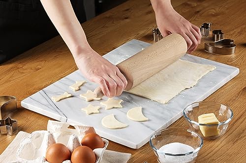 Pearl Metal Marble Rolling Board, 40x30cm, for Making Noodles, Bread, Pizza, Confectionery, Pie Dough, and Cookies, D-5881