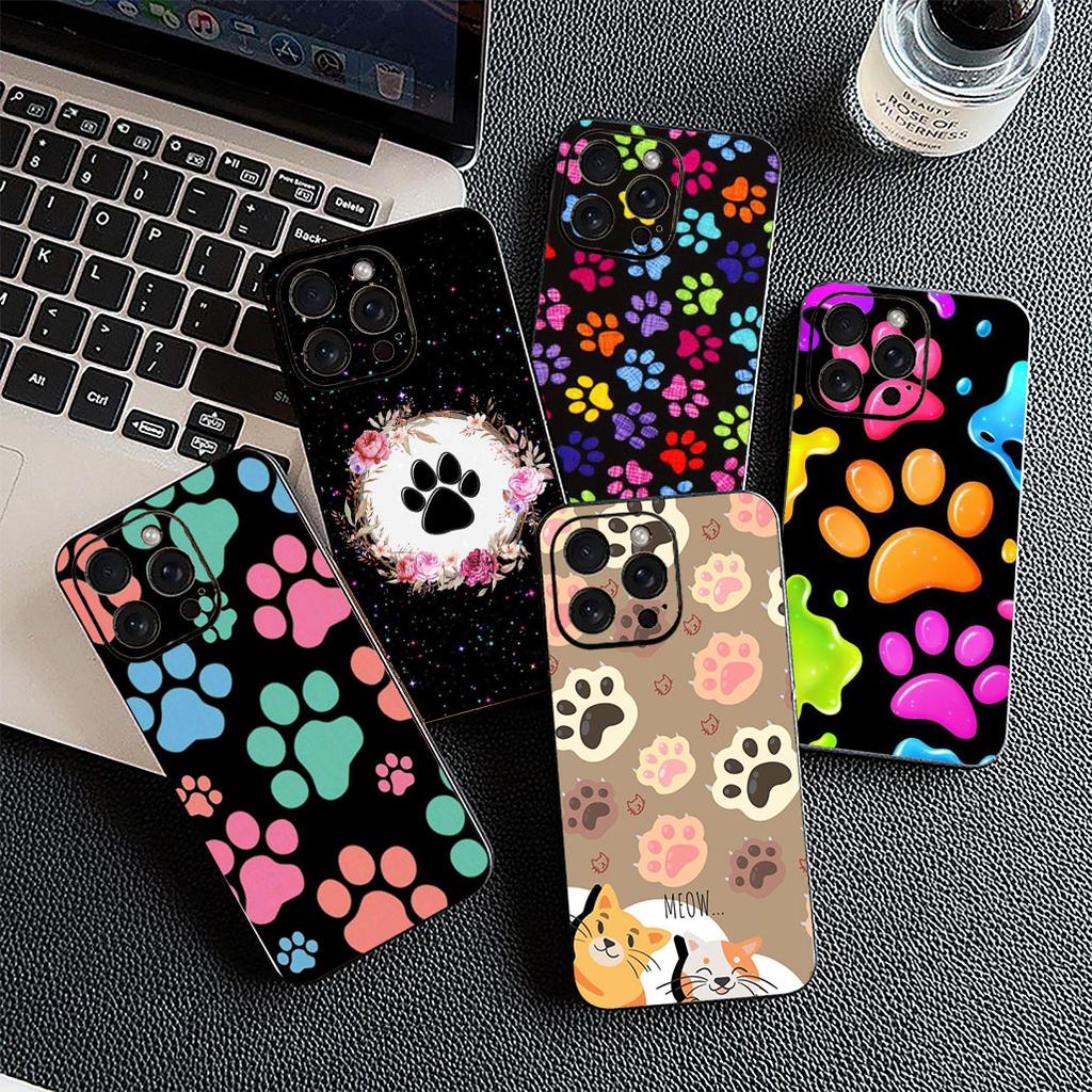 Cat Cute Dog Paw Wallpaper Phone Case for Apple iPhone 17 Pro XS Max Air 6 7 8 Plus 5 + SE 2022 SE2 16E 8+ Protective Cover