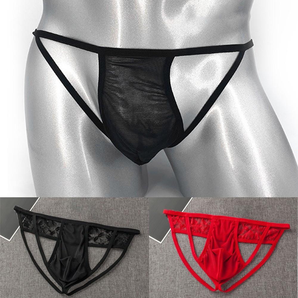 Lingerie Men Panties Thong Underwear Briefs Floral Jock Strap