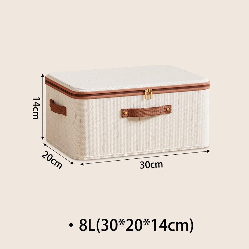 Large Capacity Foldable Storage Box with Soft Lid: Portable Organizer for Household and Document Storage