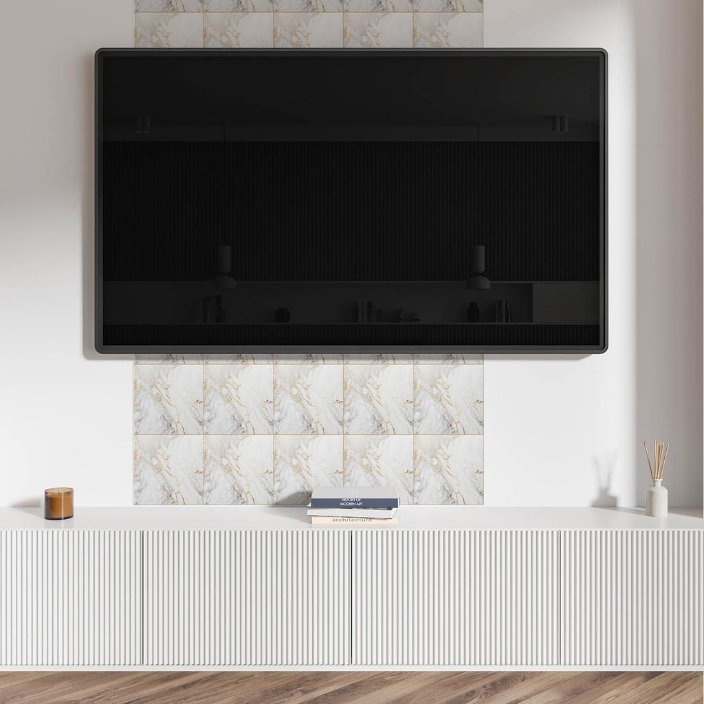 Dekoracyjne Kafelki Winylowe Podłogowe Elegancki Marmur Z Żyłkami 20X20X20 Cm