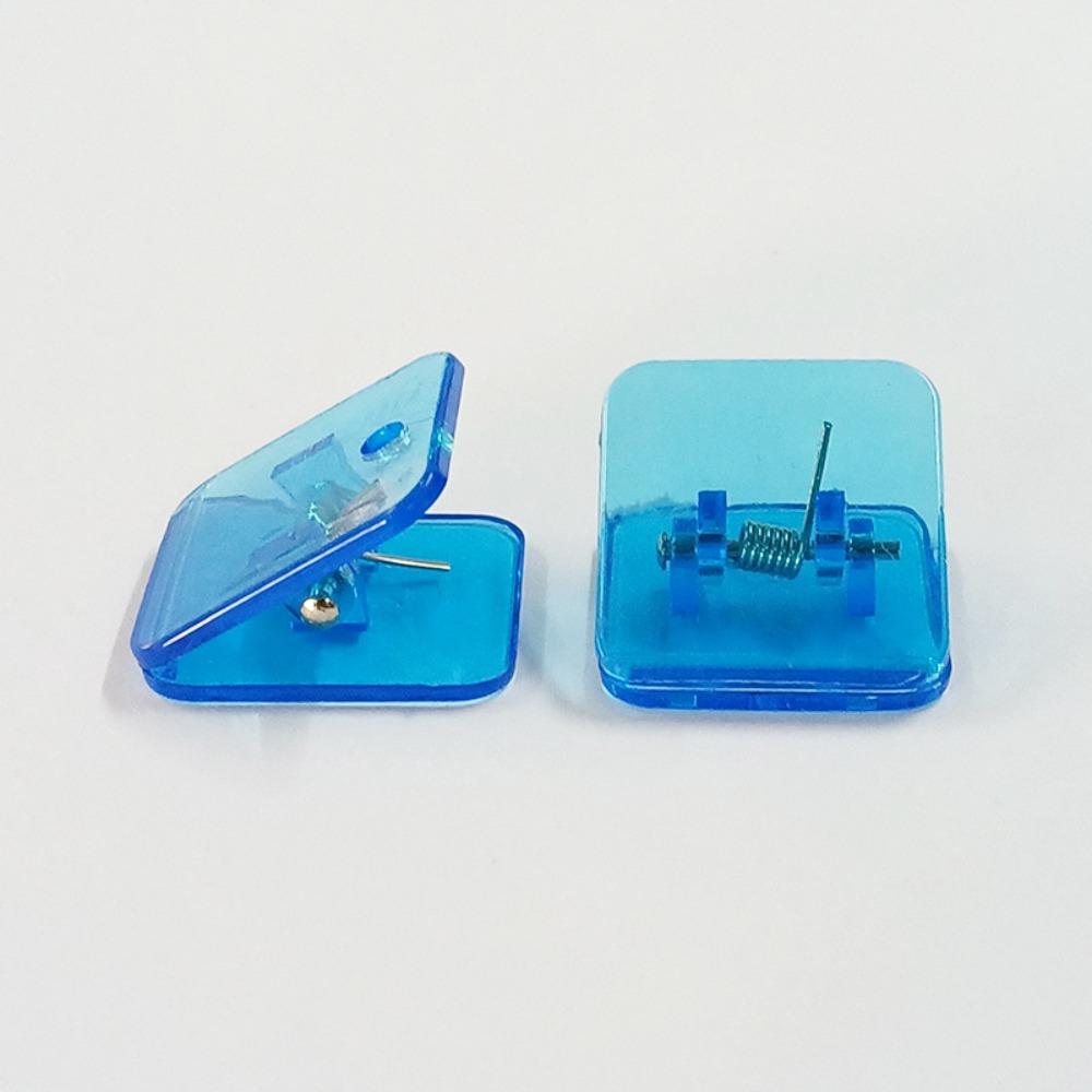 10pcs Square Letter Paper Clip Acrylic Document Folder Reusable Ticket Holder Students