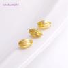 4.5mm*8mm Corrugated Seamless Oval Beads 18K Gold Plating Brass Metal Spacer Beads DIY Jewelry Making Accessories Wholesale