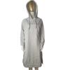 GMXIA Autumn and Winter Hooded Pocket Dress Bottom Shirt Mid-Length Sweatshirt Women's Clothing