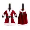 Creative Christmas Wine Bottle Cover Velvet Dress Clothes Set Wine Bottle Ornaments Bag Xmas Party Dinner Table Decoration Gifts