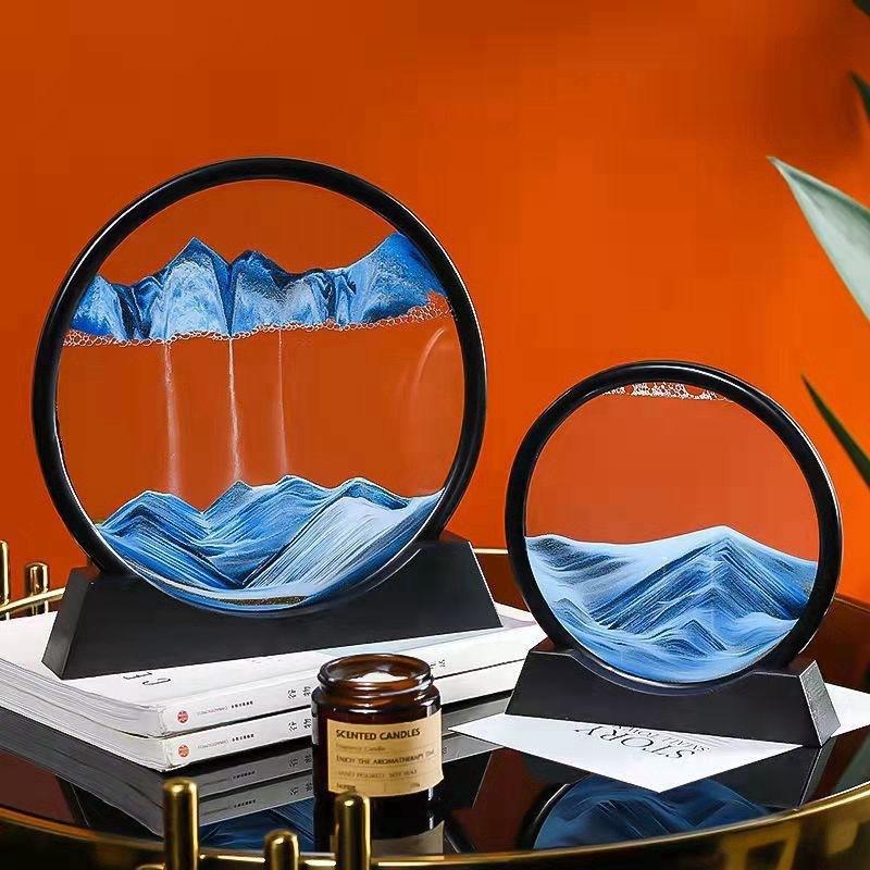

3D-искусство песочных часов в стиле зыбучих песков: Креативный декор дома и офиса