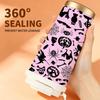 Halloween Coffee Cup 532ml Pumpkin Cat Witch Web MotifDouble Wall Insulated Cup Metal Travel Cup Autumn Commuter Cup