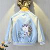 2025 New Style Cartoon Baseball Jacket for 3-Year-Olds - Fashionable Spring Jacket for Baby and Middle Child Girls