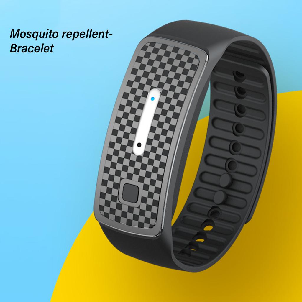 Ultrasonic Mosquitos Repellents Bracelet Sturdy Silicone Wristband for Outdoor Protective Adjustable Frequency Hand Rope