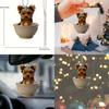 Adorable Cartoon Dog Acrylic Rearview Mirror Charm For Trendy Vehicle Accessories