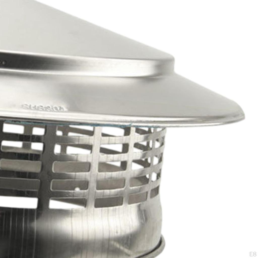 Cap Chimney Ducting Pipe for Wood Log Burner Fireplace Rainproof Cover Exhaust