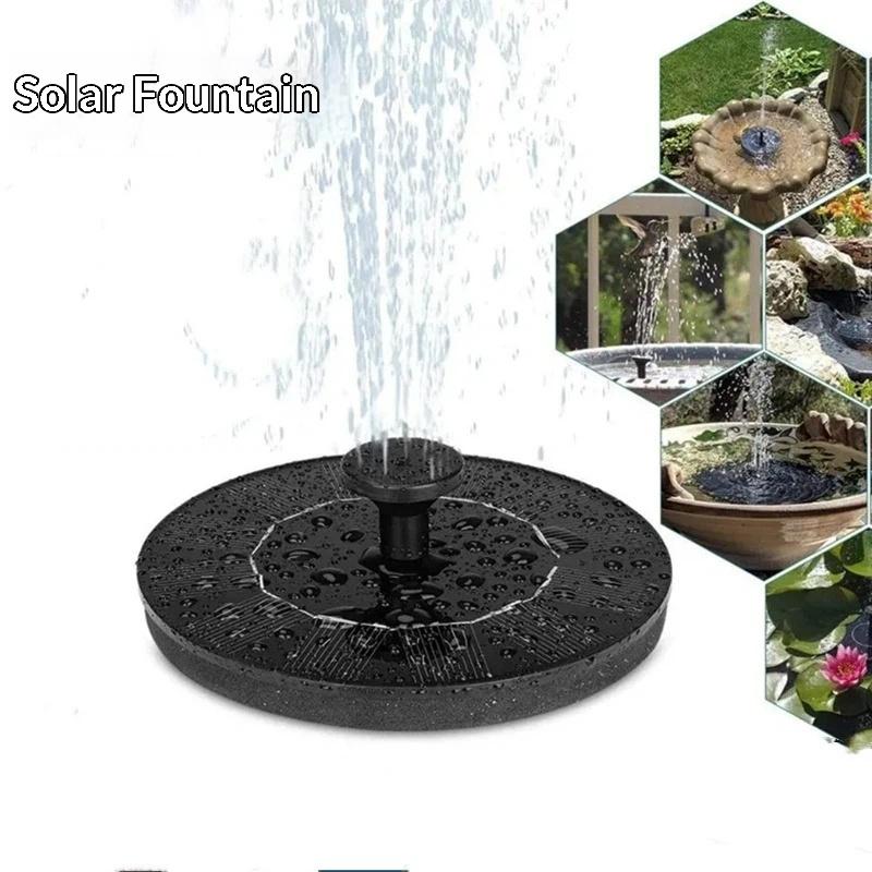 Mini Solar Water Fountain Solar Powered for Outdoor Garden Fish Pond Pool Patio Bird Bath Waterfall Landscape Decor