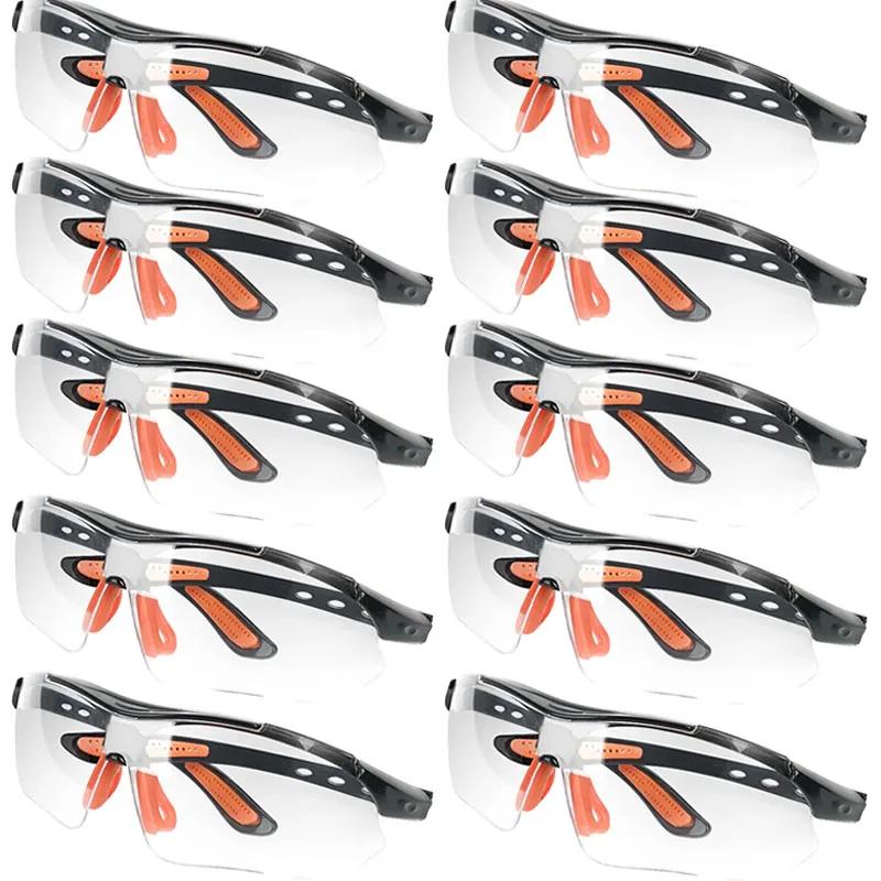 1/10pcs Safety Goggles Eye Glasses for Cycling Working Women Men Clear Eye Sand Prevention Anti-Splash Wind Dust Proof Eyewears