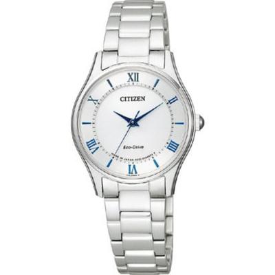 EM0400-51B ( Armbanduhr CITIZEN COLLECTION Eco-Drive Paarmodell Damen weiß) Runde Uhr