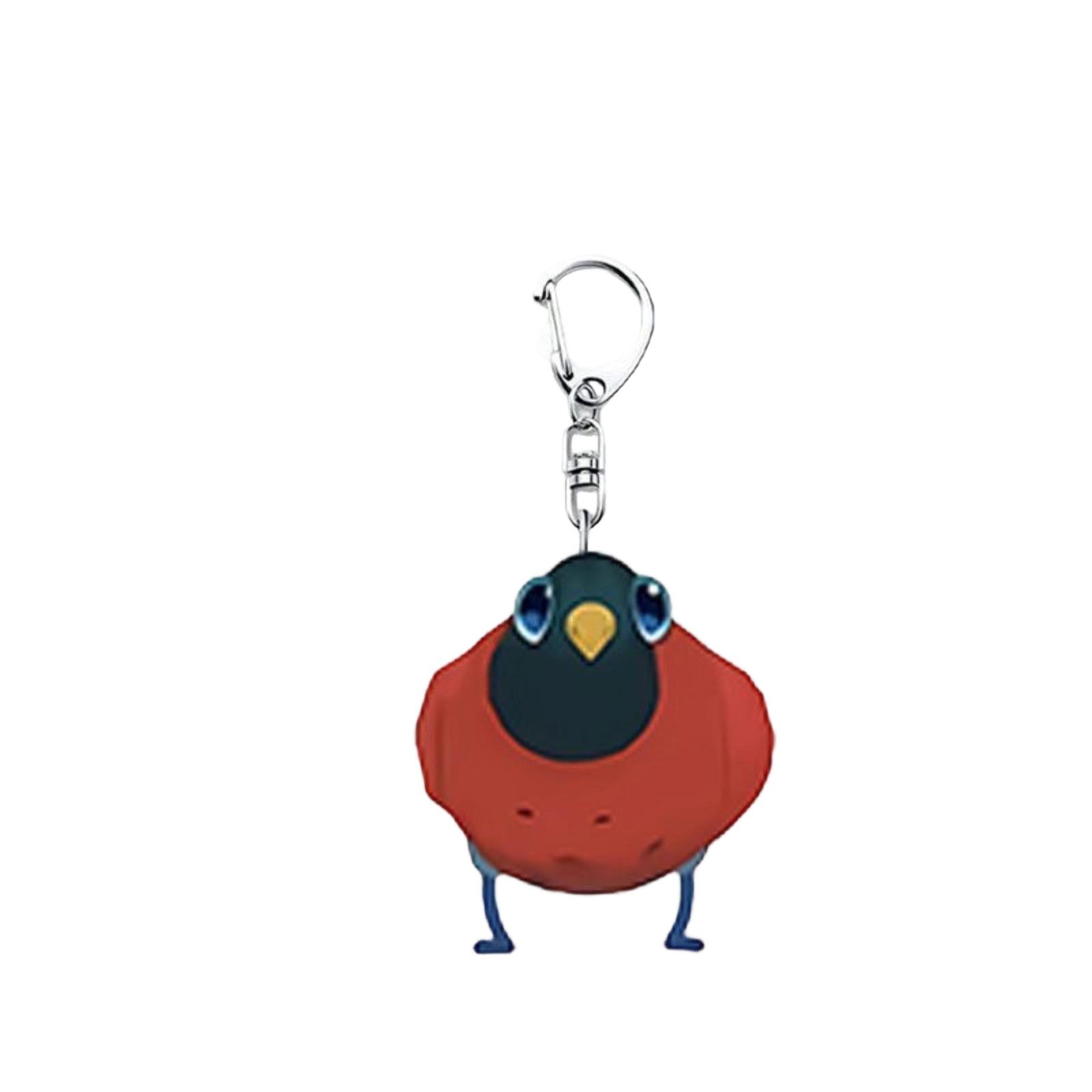 

Acrylic Keychain Pendant with Bird Design Durable Lightweight Portable Accessory for Bags Keys and Decoration Suitable for Everyday Use One Size красный