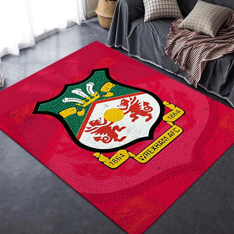 Nuovo Tappeto Wrexham AFC 2025 per Soggiorno Camera da Letto Casa Decorazione Divano, Tappetino Antiscivolo per Giochi Bambini