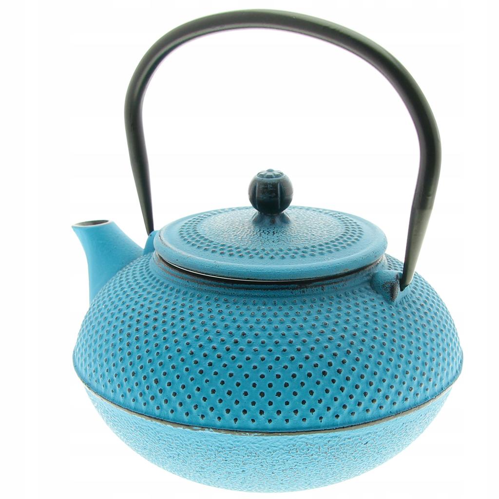 Cast Iron Kettle Blue 1.5 L Infuser With Strainer For Herbal Tea