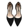 Women 10cm High Heels 2cm Platform Suede Sandals Lady Fetish Stilettos Nightclub Red  Bottom Prom Catwalk  Pumps Black Shoes