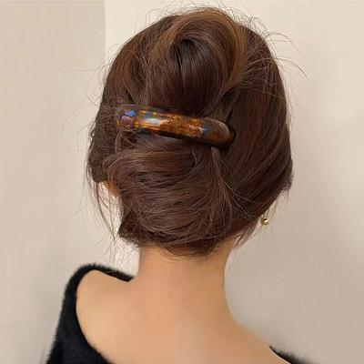 Nové Vintage Sponky do Vlasů s Kyselinou Octovou Dámské Luxusní Potisk Vlasové Sponky Barrettes Pružinová Spona Vlasové Doplňky Pro Ženy Ozdoba Hlavy Dárky