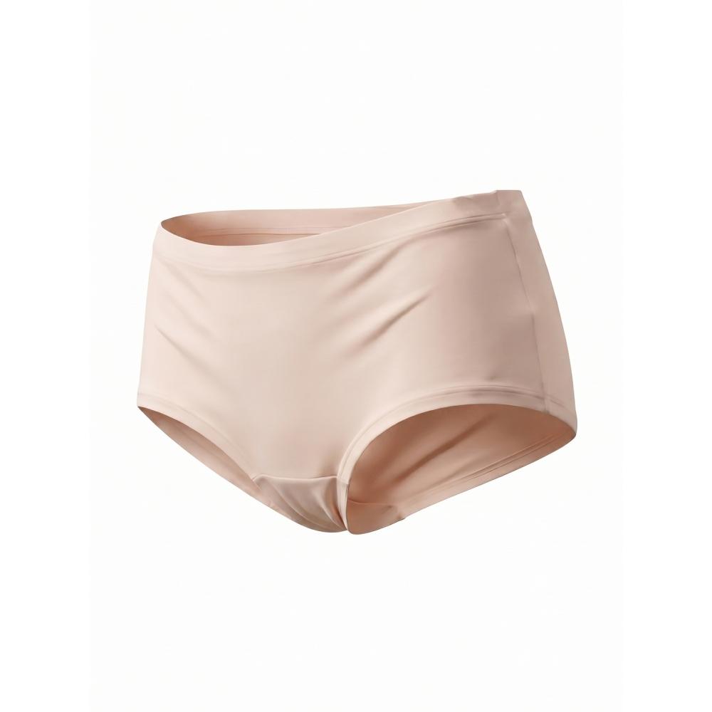 Daiso [women] Cotton Mid Waist Seamless Panties 90 95 100 Light Beige